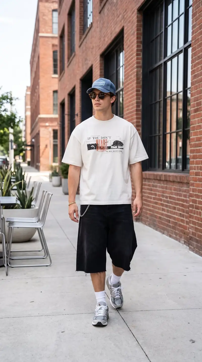 Model wearing the 'If you don't start' graphic tee