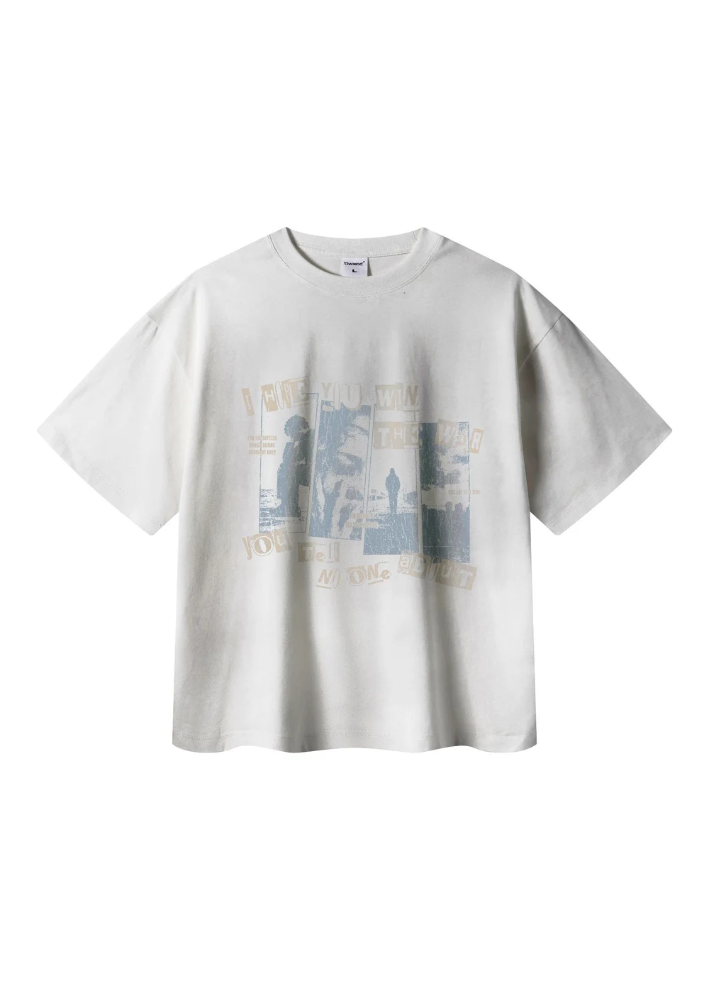 I love you tee in White, flat lay