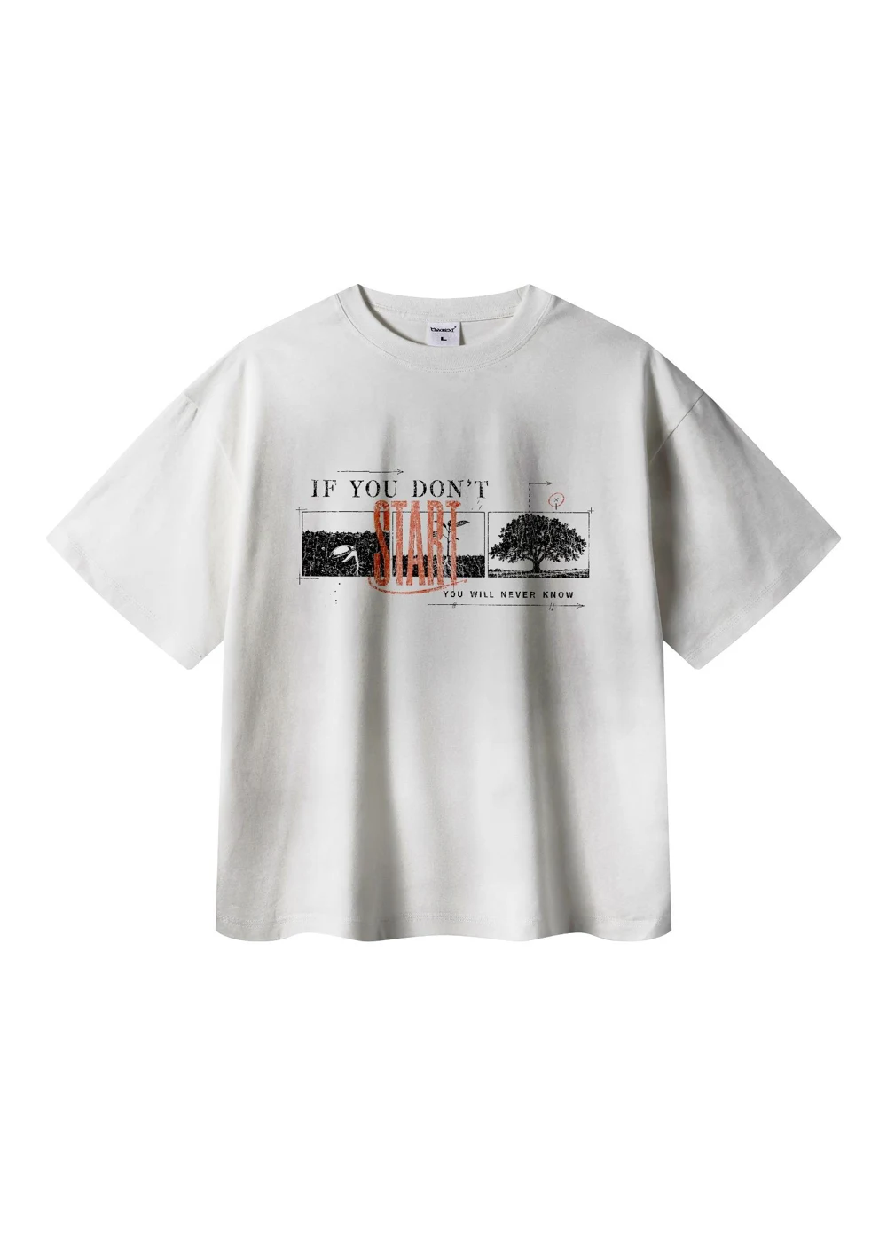 If you don’t start tee in White, flat lay