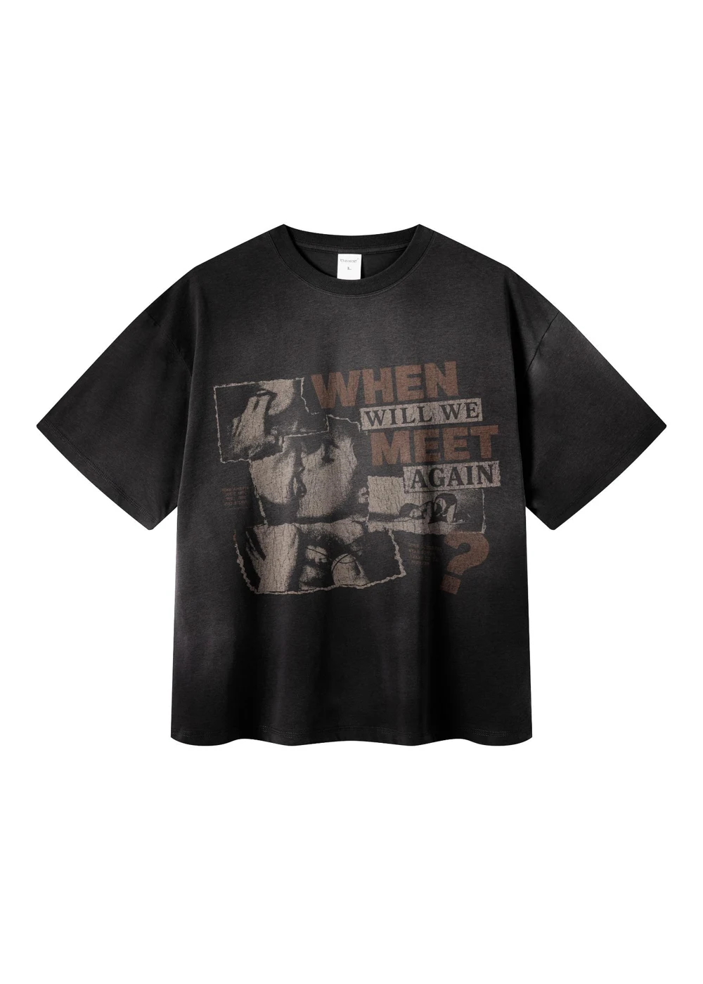 When will we meet again tee in Black, flat lay